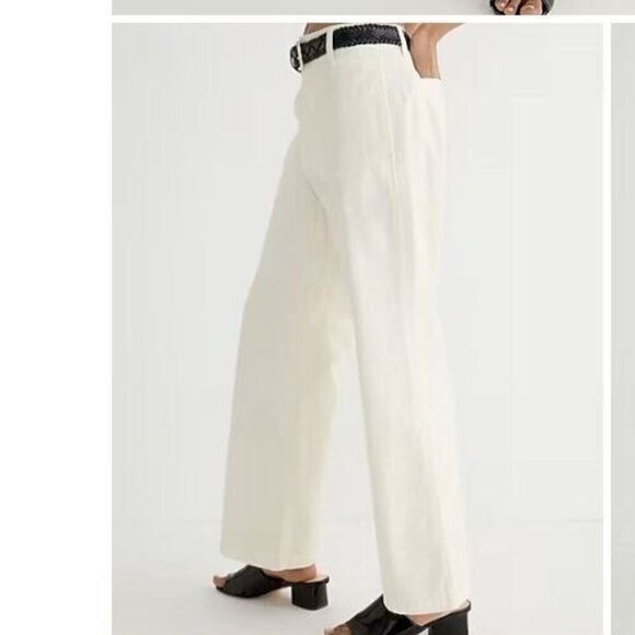 J Crew Sailor Heritage Wide Leg Cream Chino Pants -NWT - Picture 2 of 9